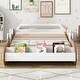 preview thumbnail 3 of 6, Fun Twin Racing Car Bed with Adjustable Backrest, Storage Rack, and Liftable Doors, Sturdy Wood Frame