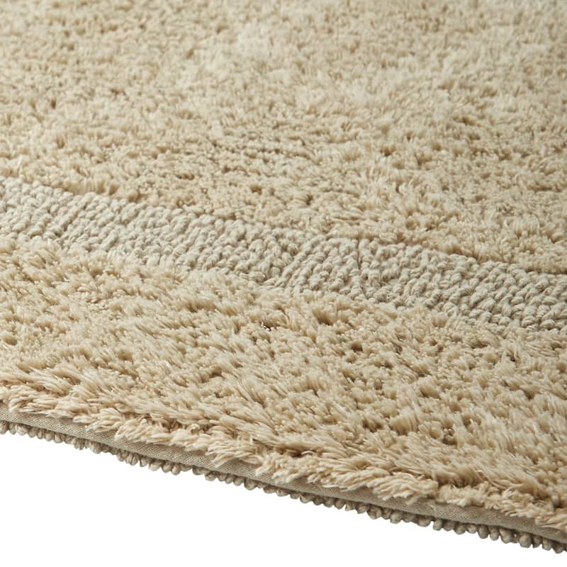Better Trends Bath Rugs 100% Cotton Reversible Highly Water Absorbent Bathroom Rug for Shower, Sink, Bath Mats - Lux Collection