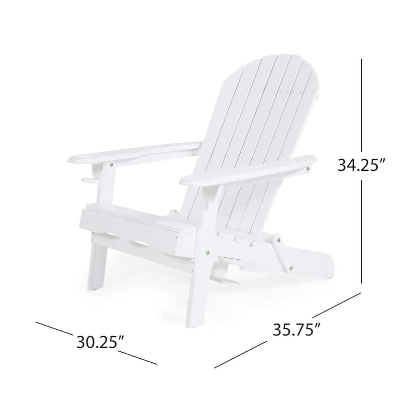 Bellwood Acacia Wood Folding Adirondack Chair by Christopher Knight Home