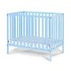 preview thumbnail 3 of 4, Versatile Baby Blue Mini Crib with Included Mattress Pad