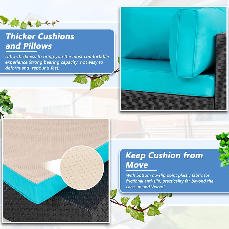 7-Piece Outdoor Sectional Seating Group with Cushions