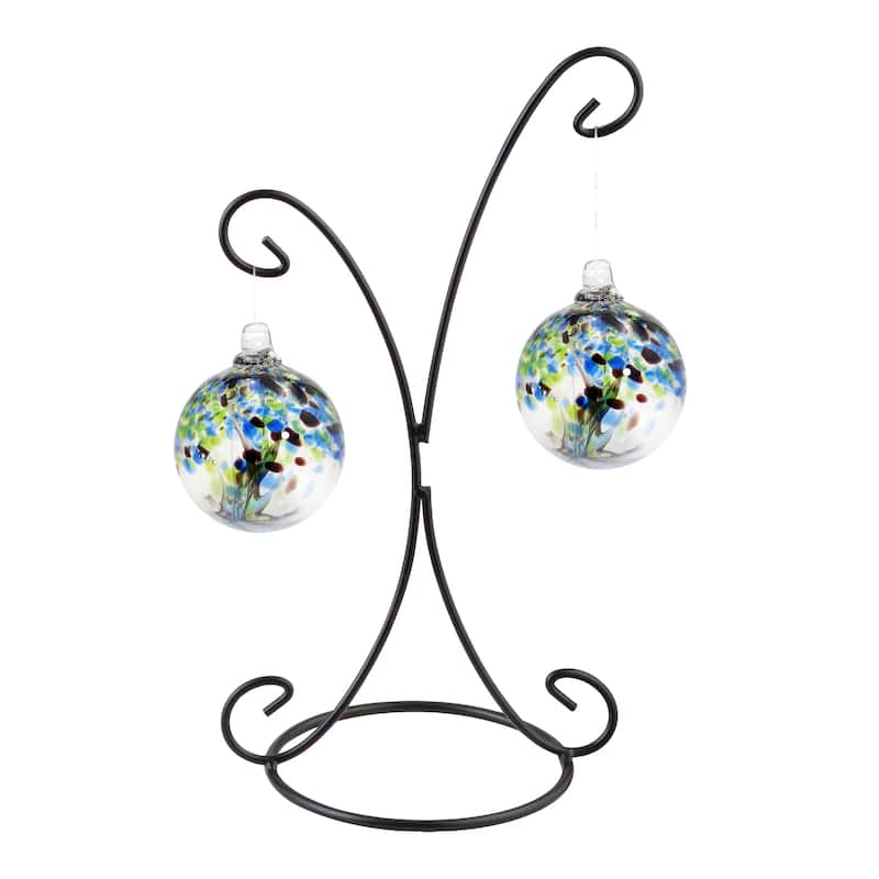 Tree Of Life 2 4In Mystic Hand Blown Glass Balls With Stand