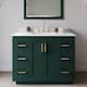 Option Green / White Quartz Top / Brushed Gold Hardware