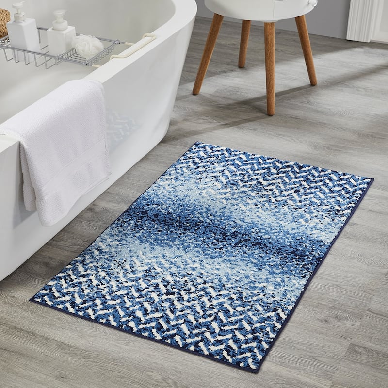 Better Trends Casablanca Collection 100% Micro Polyester Soft Plush & Absorbent Water Machine Washable 2 Piece Bath Rug Set