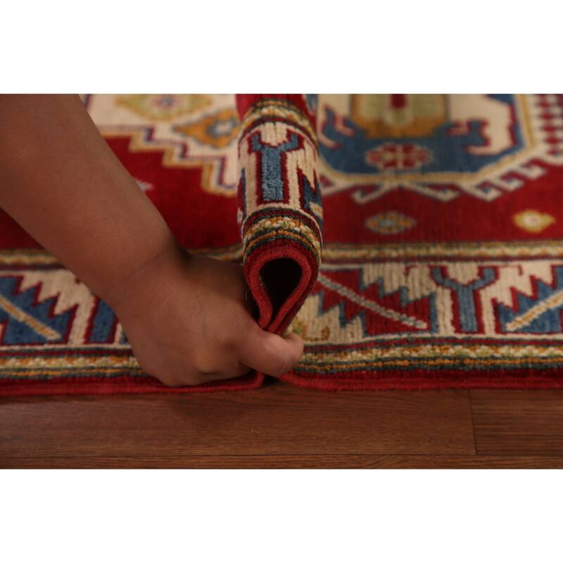 Red Kazak Accent Rug Handmade Wool Carpet - 2'9" x 4'2"