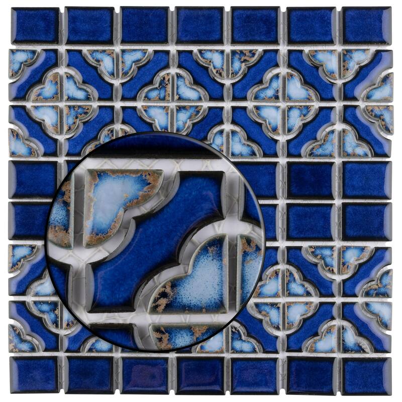 Merola Tile Tower Cobalt Delta 12" x 12-1/8" Porcelain Floor and Wall Tile