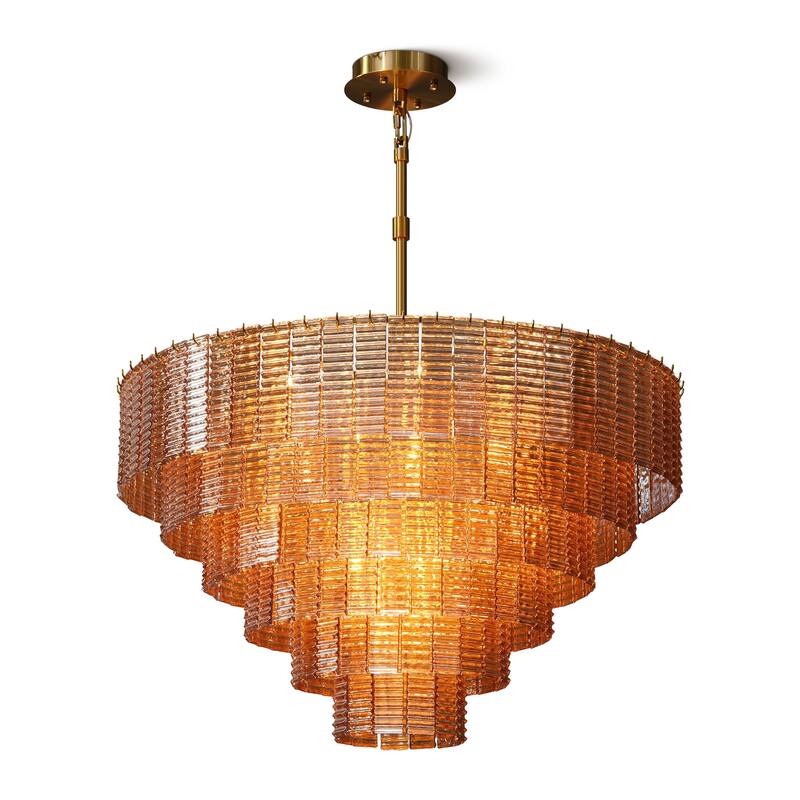 Modern Chandelier, 41 in. 9-Light Black & 59 in. 11-Light Gold Options for Dining Room, Living Room, Foyer, Bedroom