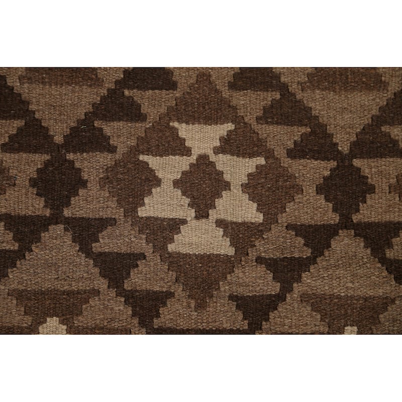 Geometric Kilim Oriental Tribal Area Rug Flat-woven Wool Carpet - 5'3" x 8'1"