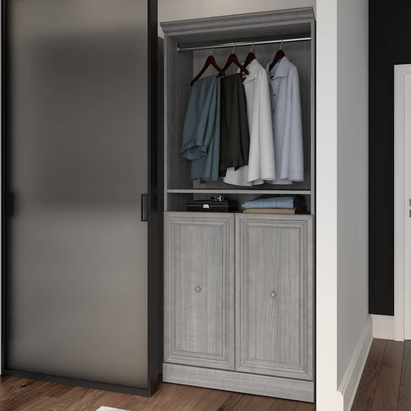 Versatile 36W Closet Organizer with Doors by Bestar