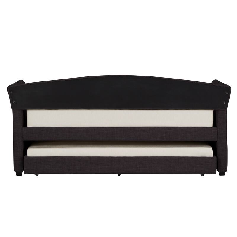 Deco Linen Rolled Arm Daybed and Trundle by iNSPIRE Q Bold