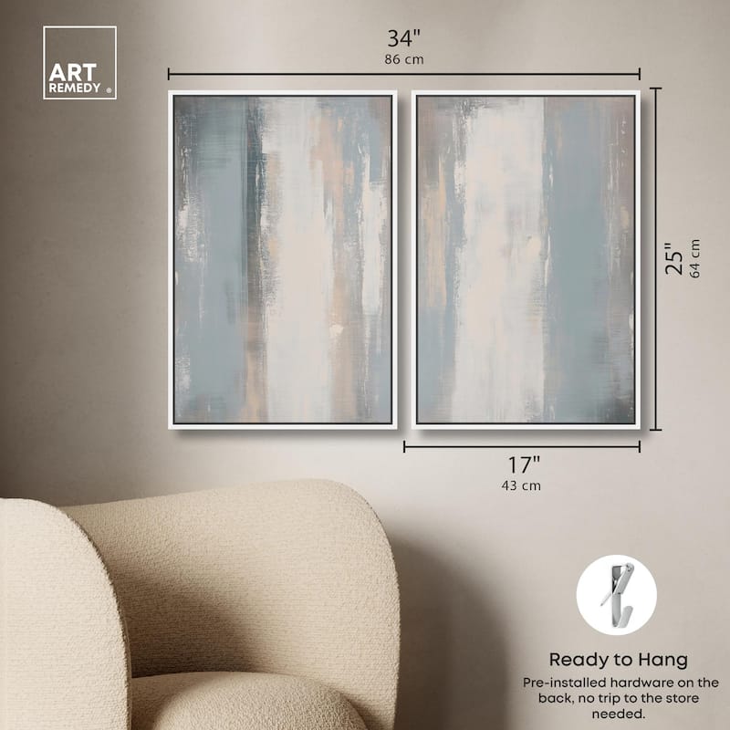 Neutral Ground Canvas Set of 2 by Art Remedy