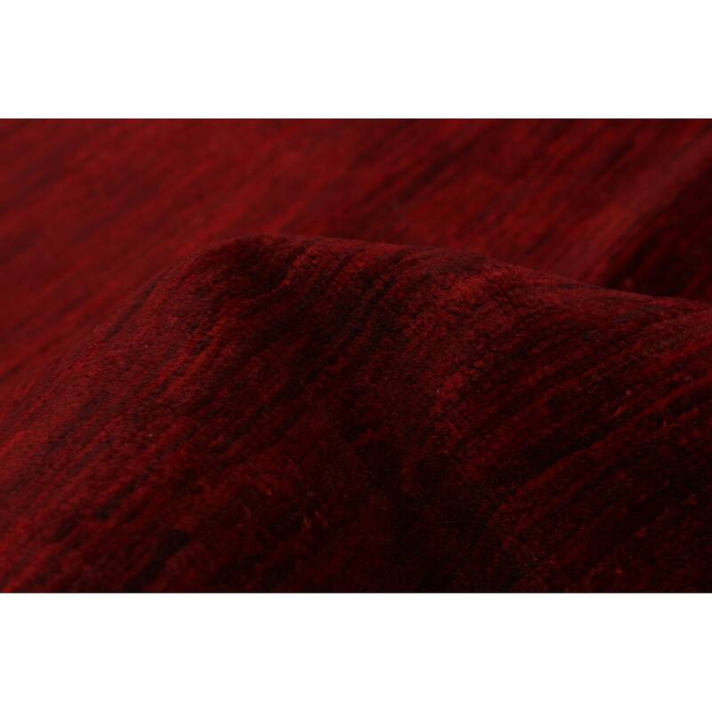 ECARPETGALLERY Hand-knotted Peshawar Ziegler Dark Red Wool Rug - 6'9 x 9'0