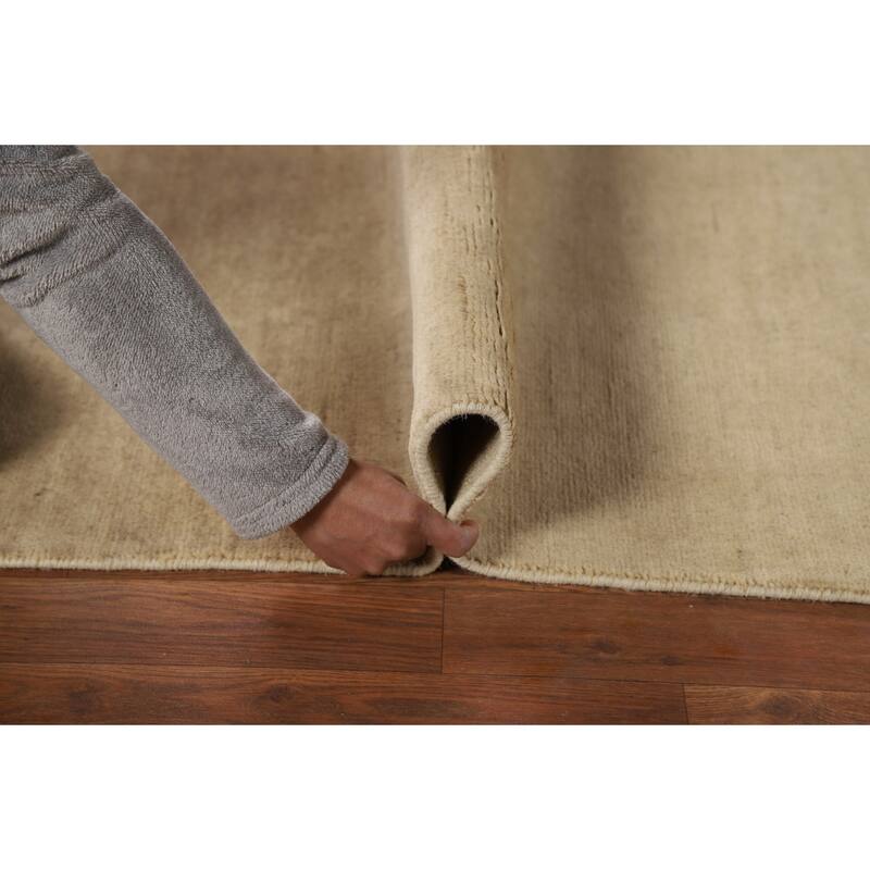 Gabbeh Modern Runner Rug Hand-Knotted Wool Carpet - 3'0"x 9'8"