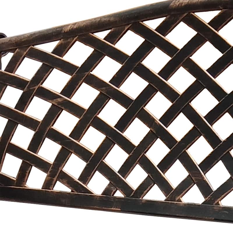 Outdoor Aluminum Modern Black Bronze Grey White Patio Bench Loveseat