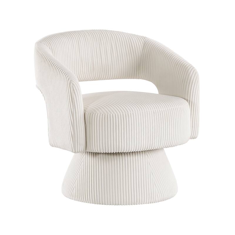 Fremont & Park Parris Corduroy Swivel Chair - Beige