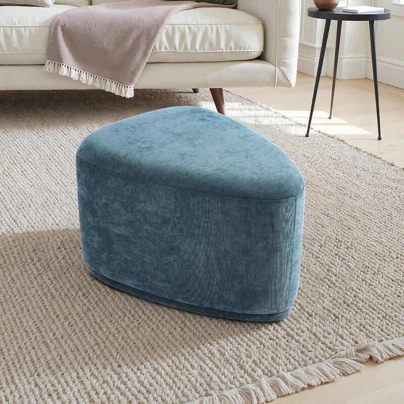 26" Footstools and Ottomans, Modern Fabric Pouf Ottoman