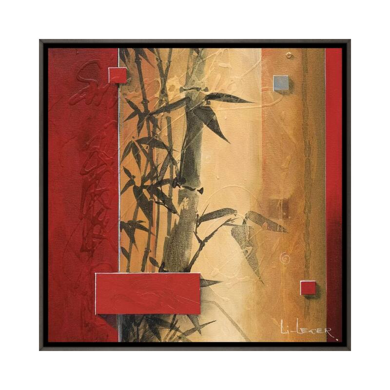 iCanvas "Bamboo Garden" by Don Li-Leger Framed - Charcoal - 26x26