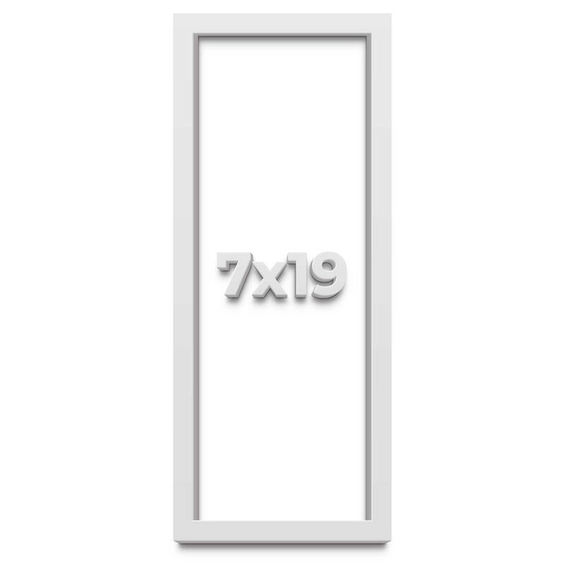 7x19 Shadow Box Frame White 1 Real Wood
