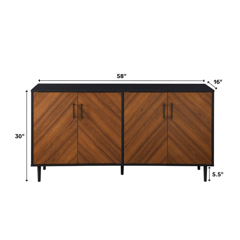Middlebrook Cassandra 58-inch Mid-Century Modern 4-Door Buffet