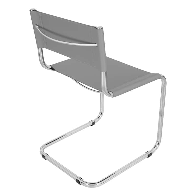 Breuer Chair Company Mart Stam Cantilever Side Chair w/ Chrome Frame (Various Bonded Leather Colors)
