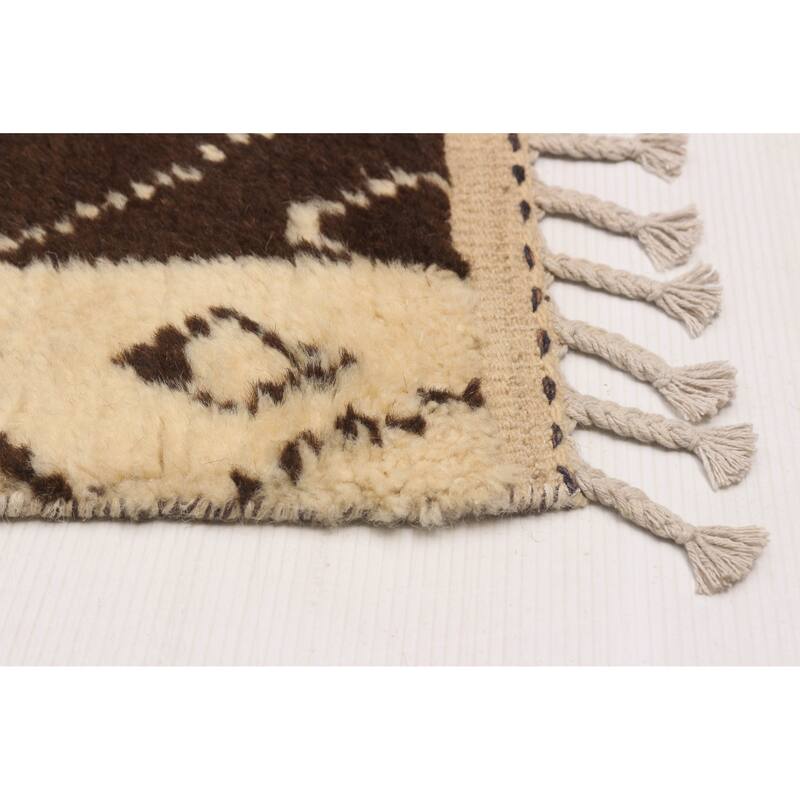 ECARPETGALLERY Hand-knotted Pak Finest Marrakesh Brown Wool Rug - 8'0 x 10'8
