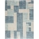 preview thumbnail 15 of 48, Nourison Astra Machine Washable Paneled Area Rug 4' x 6' - Blue/Ivory