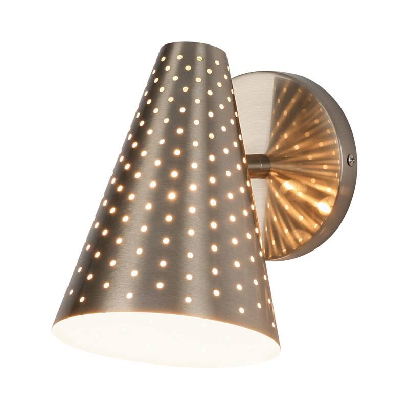 Contemporary Gleaming Single Iron Cone Vanity Bathroom Wall Lamp