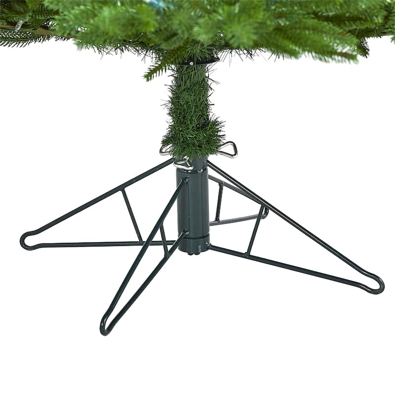 7ft. Fir Real Touch Artificial Christmas Tree with 400 Warm White Multifunction LED Lights - Realistic Holiday X-Mas Tree