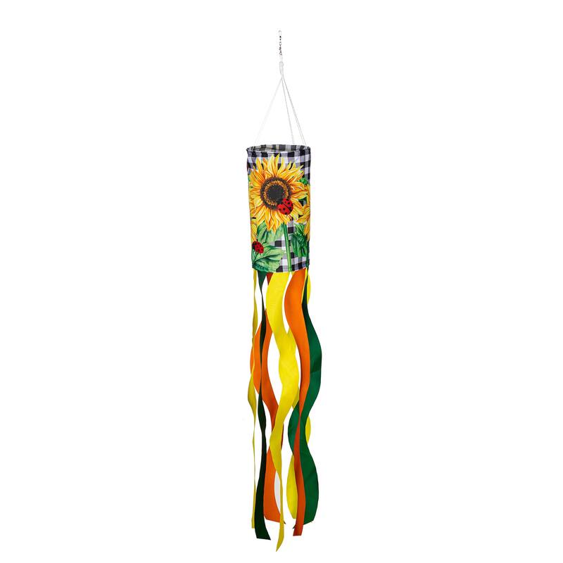 40" Sunflower Ladybugs Windsock