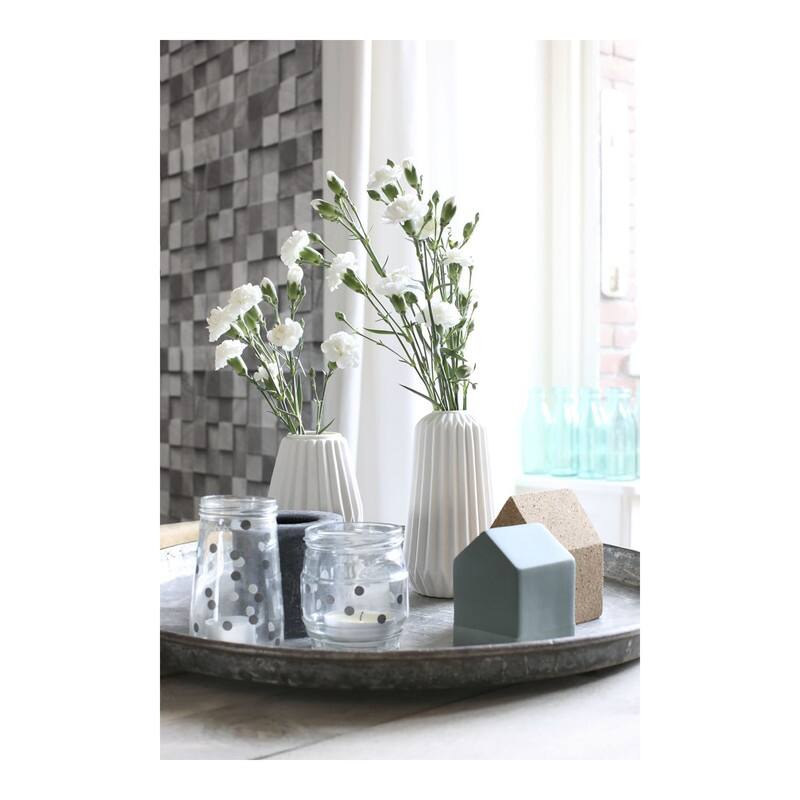 ESTA Home Tevye Grey Wood Geometric Wallpaper - 20.5 x 396 x 0.025