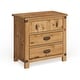 preview thumbnail 1 of 10, Sierren Country Wood 3-Drawer Nightstand with USB Outlet by Furniture of America Weathered Elm