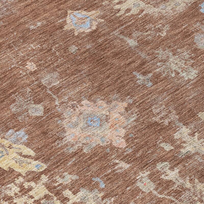 Machine Washable Indoor/ Outdoor Vintage Traditional Chantille Rug
