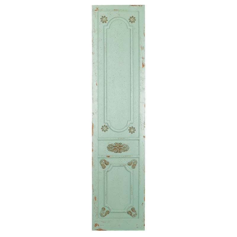 Green Wood Antique Door Scroll Home Wall Decor