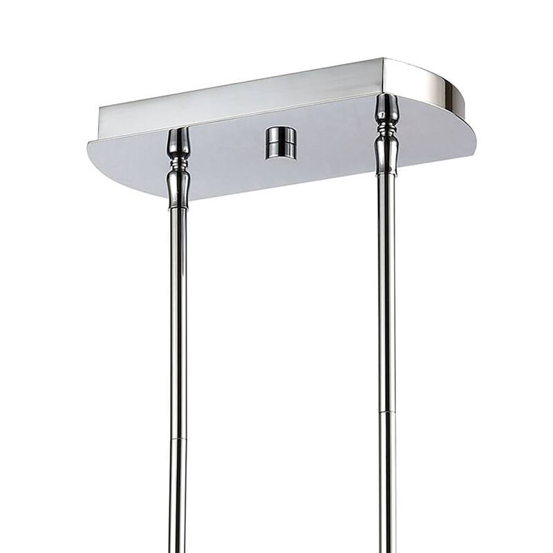 Kersey 34-inch Wide 4-Light Linear Chandelier in Polished Chrome