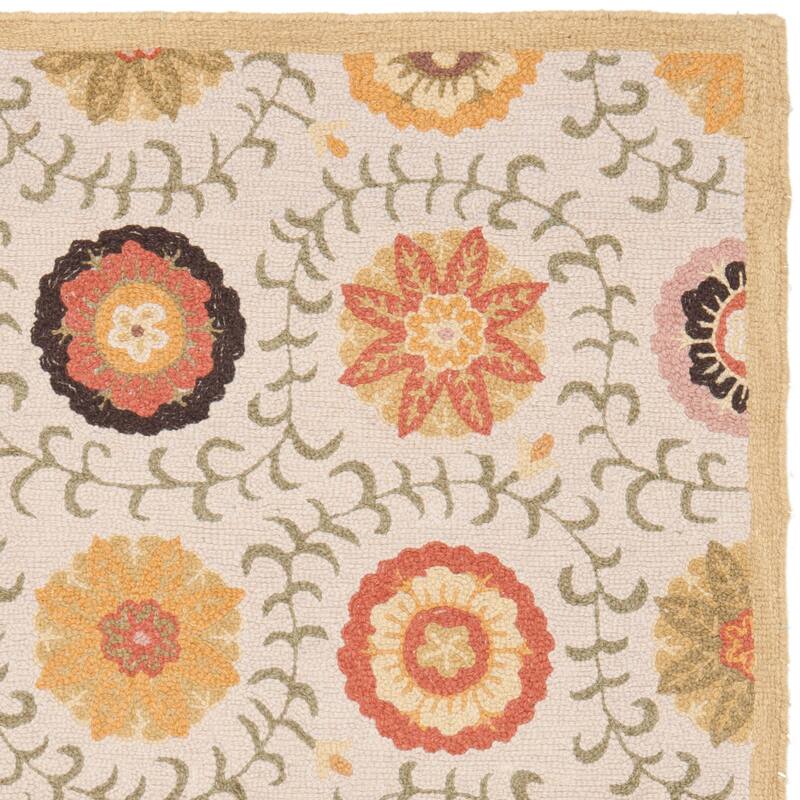 SAFAVIEH Handmade Blossom Euna Modern Floral Wool Rug