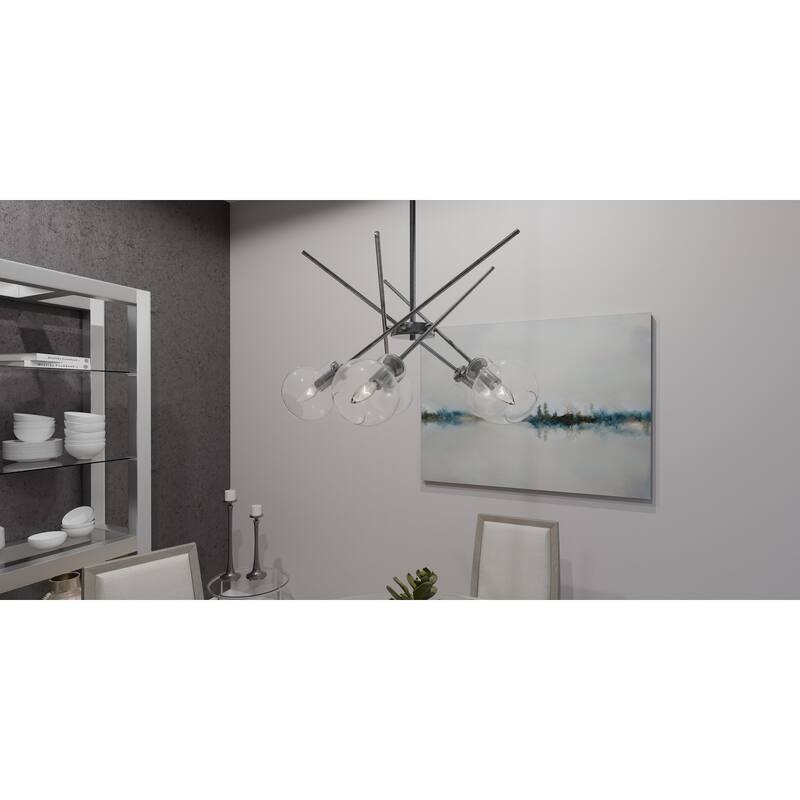 Asha 5-Light Brushed Nickel Chandelier