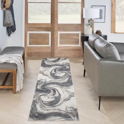 Nourison Astra Machine Washable Indoor only Abstract Area Rug