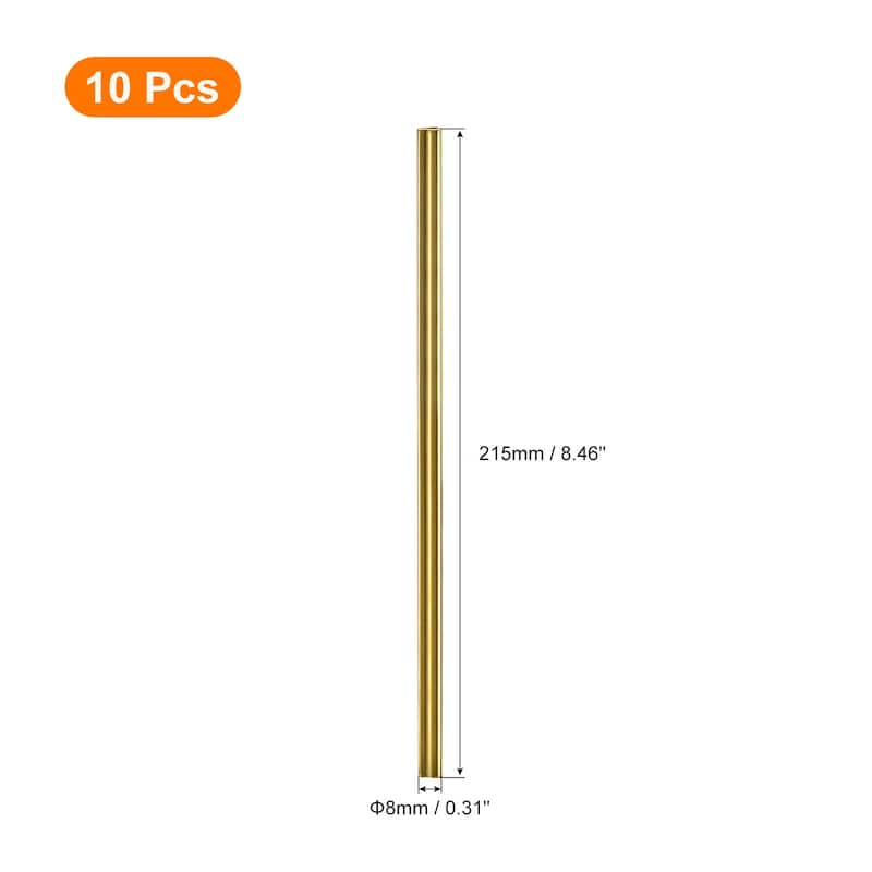 8.5" Heart Shape Stainless Steel Straws Reusable Metal Straw - Dark Grey - 10Pcs