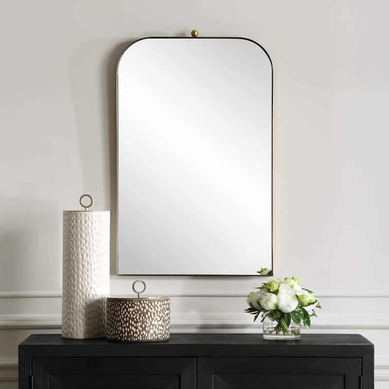 Uttermost Cassidy Brass Arch Mirror - 33"H x 21"W x 1"D