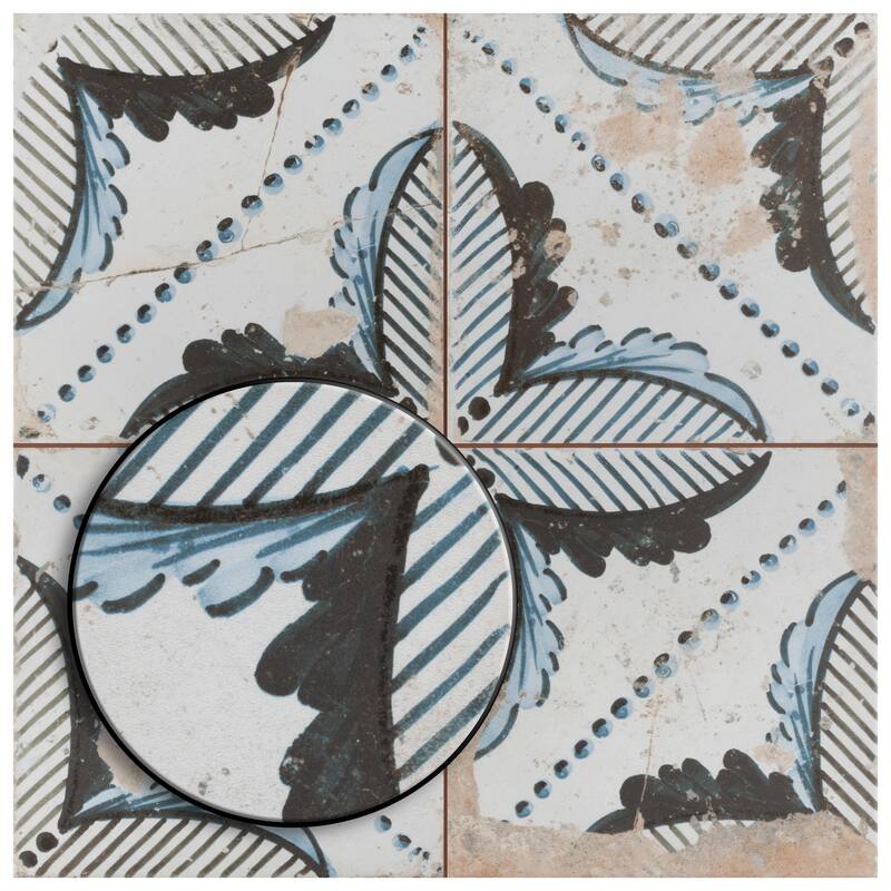Merola Tile Kings Root Pinnate 17-5/8" x 17-5/8" Ceramic Floor and Wall Tile