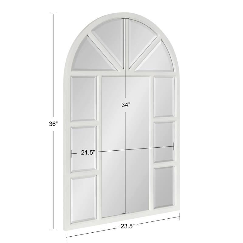 Kate and Laurel Hogan Arch Windowpane Framed Wall Mirror - 24x36