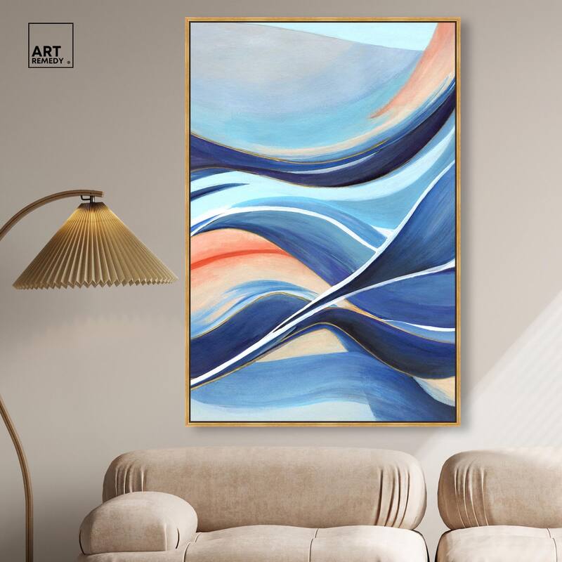 Glowing Blue II Canvas by Art Remedy