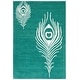 preview thumbnail 53 of 60, SAFAVIEH Handmade Soho Simi Peacock Feather N.Z. Wool Rug