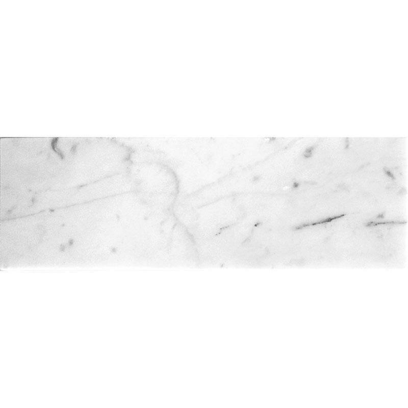 Apollo tile 4" x 12" Grandis Polished White Marble Tile (5 sq ft/case) - 15 Pack