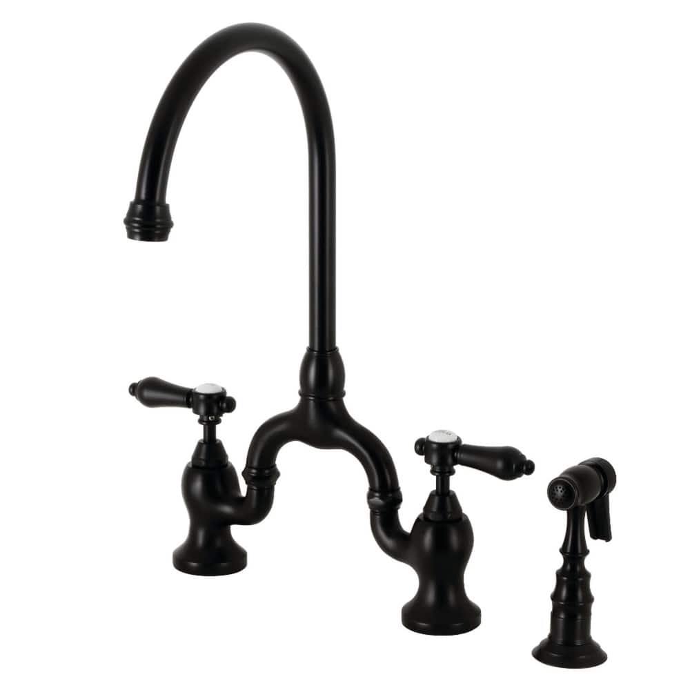 Kingston Brass KS779.BALBS Heirloom 1.8 GPM Bridge Kitchen Faucet