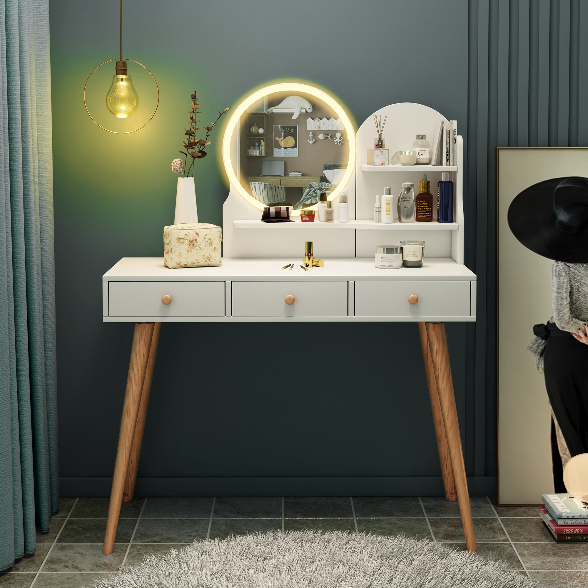 Cute outlet vanity desk