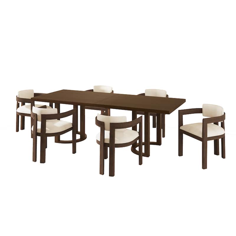 Christopher Knight Home - Seraphina Rubberwood 7 Piece Dining Set