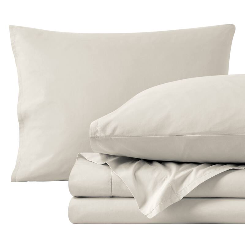 Bare Home Organic Cotton Sheet Set - Crisp Percale Weave