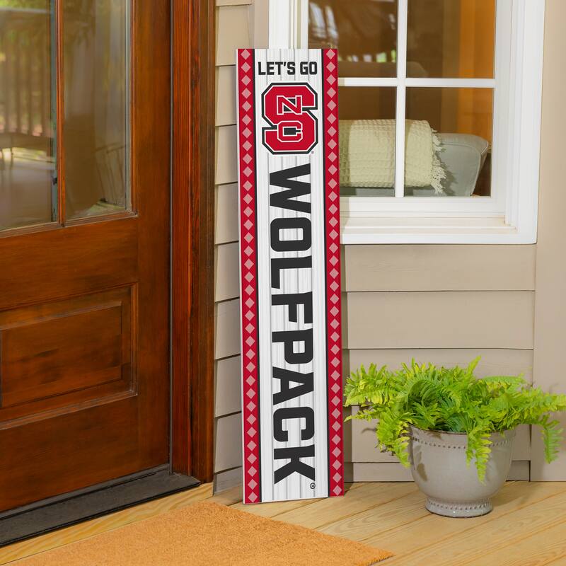 47" Double Sided Seasonal Porch Leaner, North Carolina State University - 47" x 11.25"