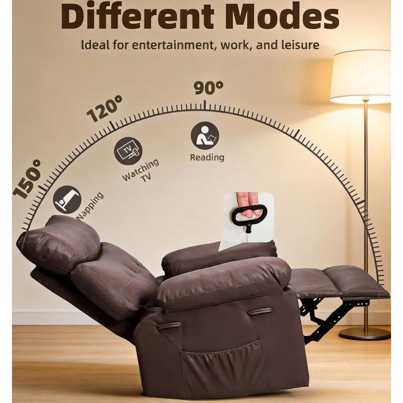 360° Rocker Swivel Recliner, Oversized Wide